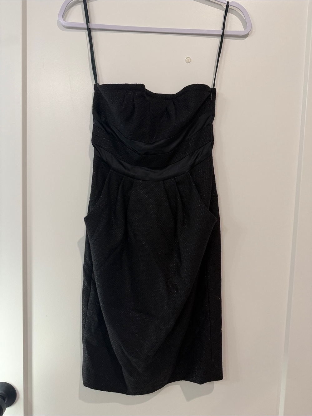 Diane Von Furstenberg Black Strapless Cocktail Dress